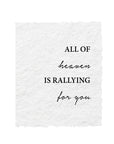 All of Heaven Is Rallying for You Folded Religious Greeting Card