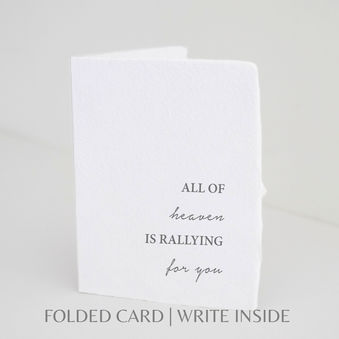 All of Heaven Is Rallying for You Folded Religious Greeting Card