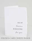 All of Heaven Is Rallying for You Folded Religious Greeting Card