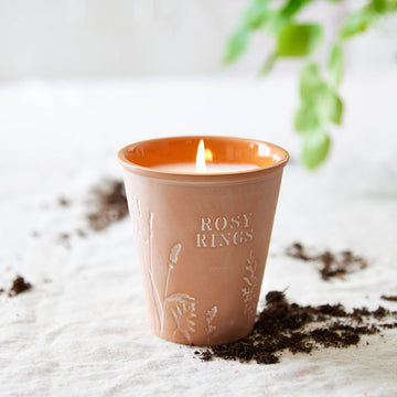 Basil Orange Garden Pot Candle