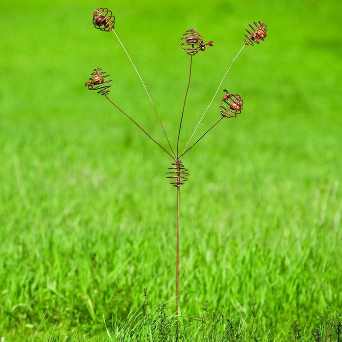 Bee Spiral Garden Stake