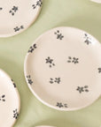 Black Forget Me Not Catchall Plate