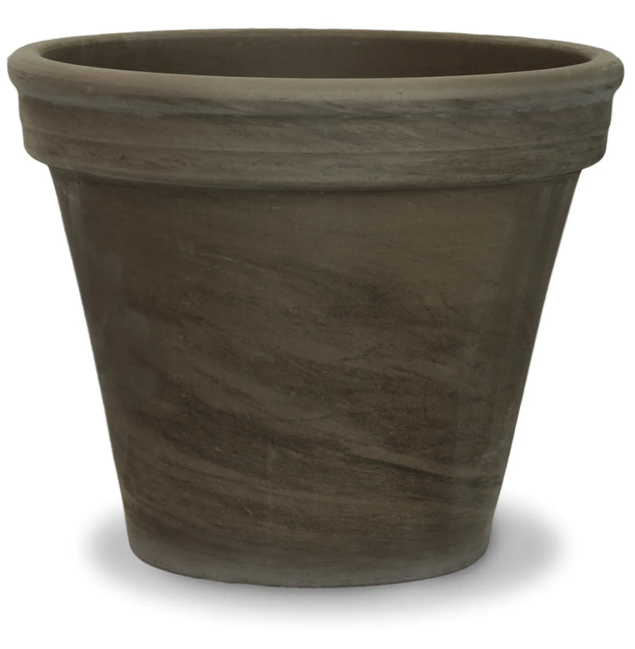 Classic Dark Basalt Terra Cotta Pot