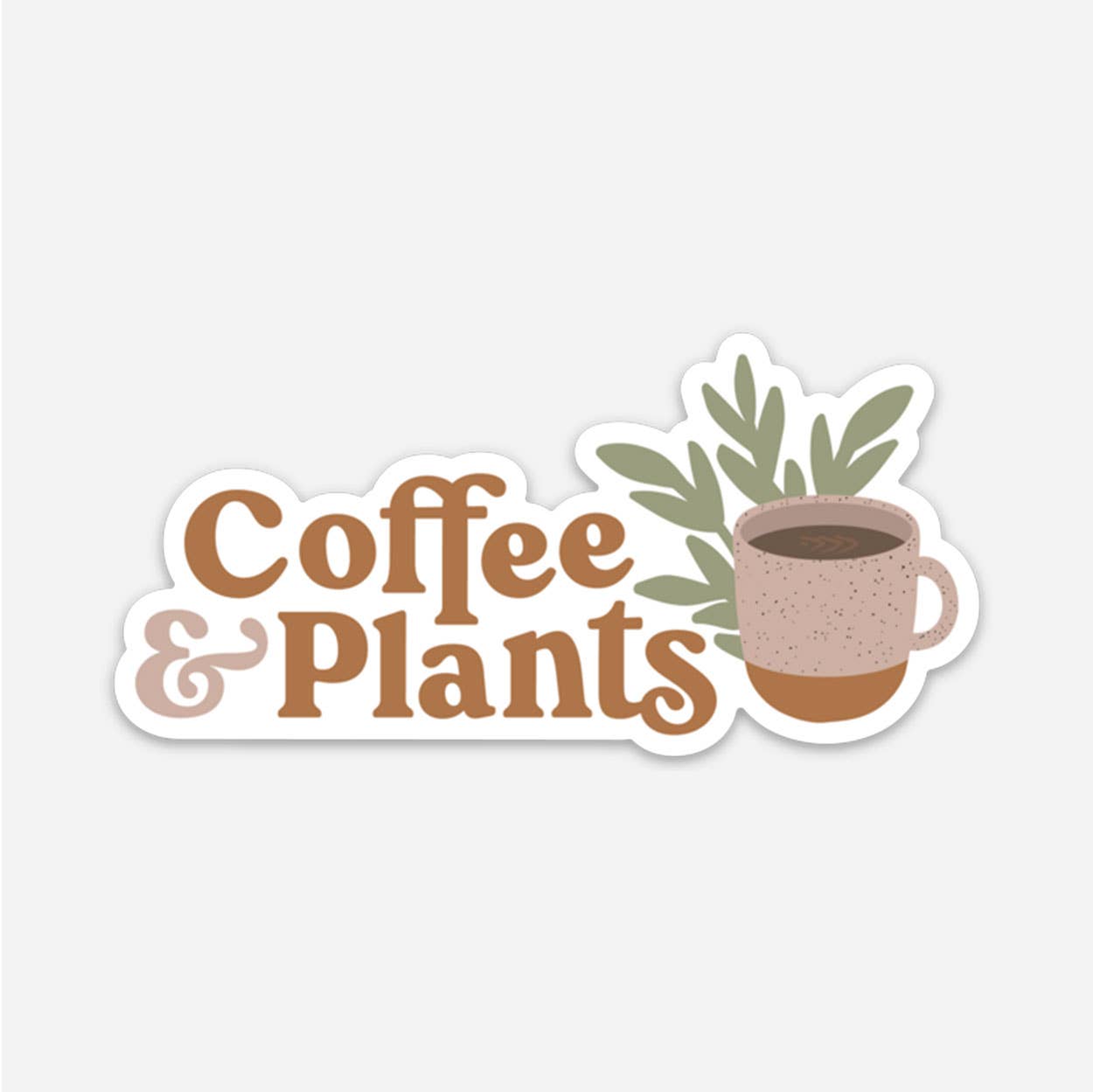 Coffee And Plants Sticker