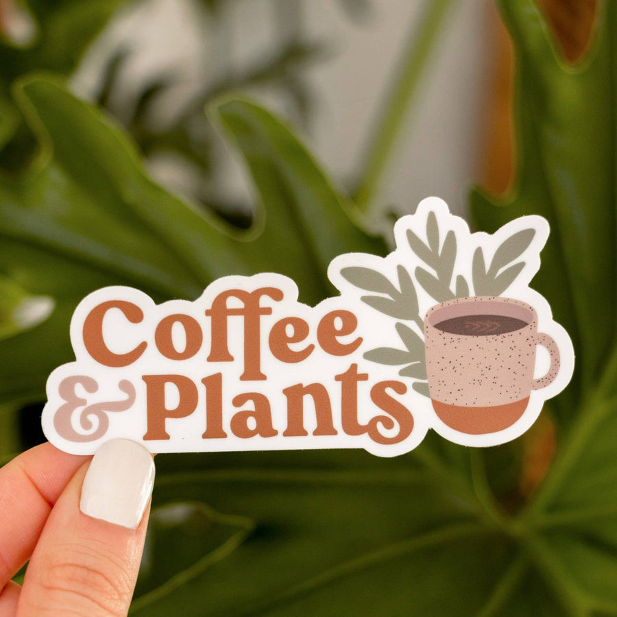 Coffee And Plants Sticker