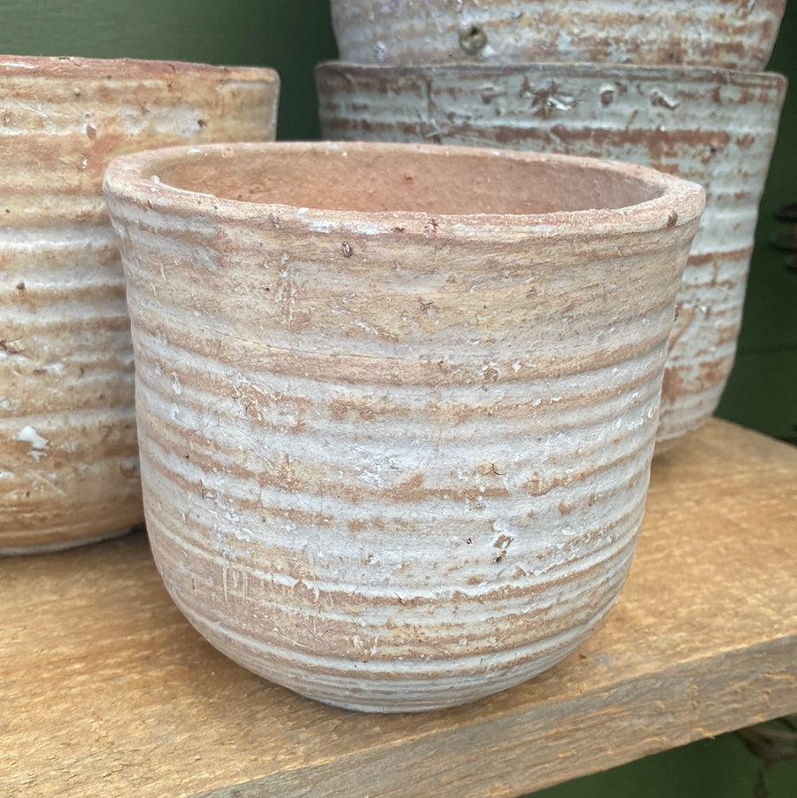 English Tumbled Pot Heirloom White