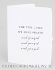 For This Child We Have Prayed Religious Card