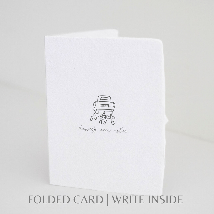 Happily Ever After Folded Wedding Greeting Card