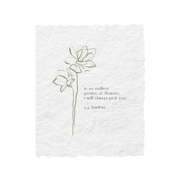 I Always Pick You Folded Love Greeting Card