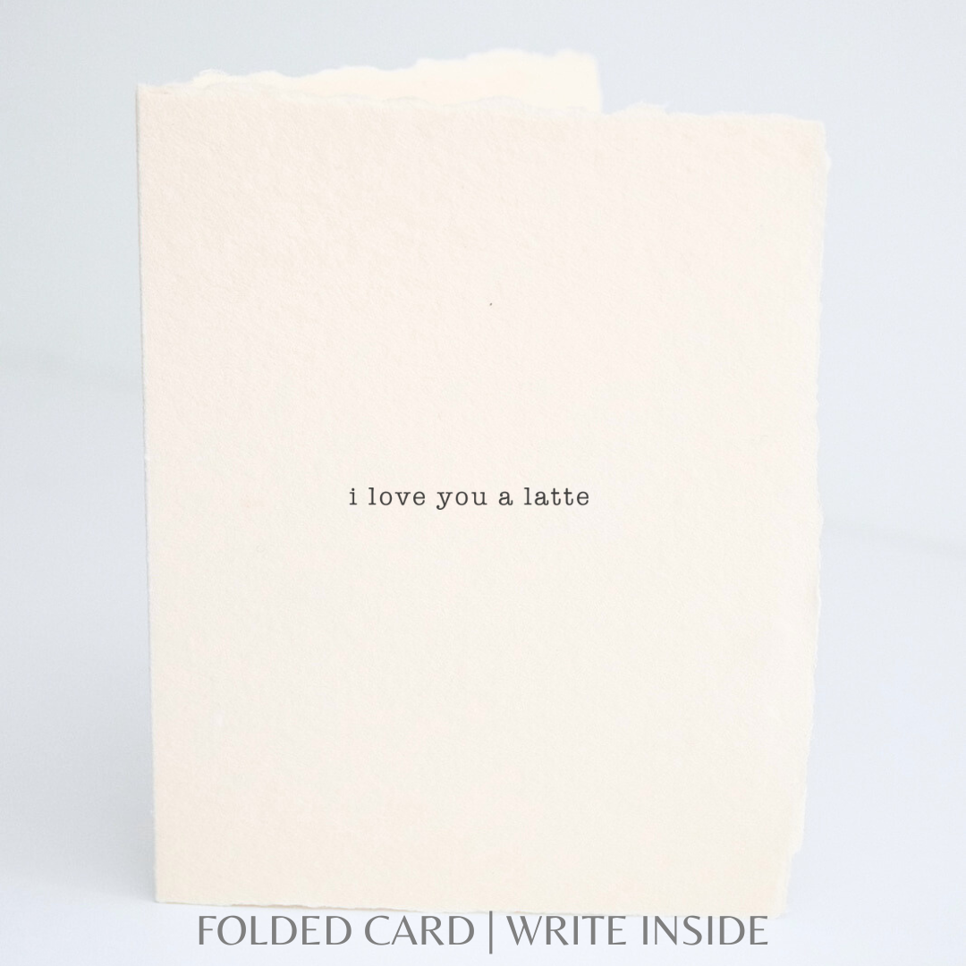 Latte Love Folded Coffee Greeting Card