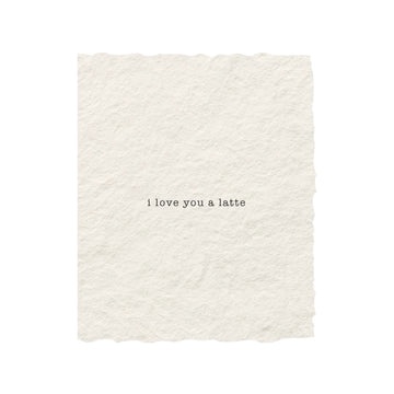 Latte Love Folded Coffee Greeting Card