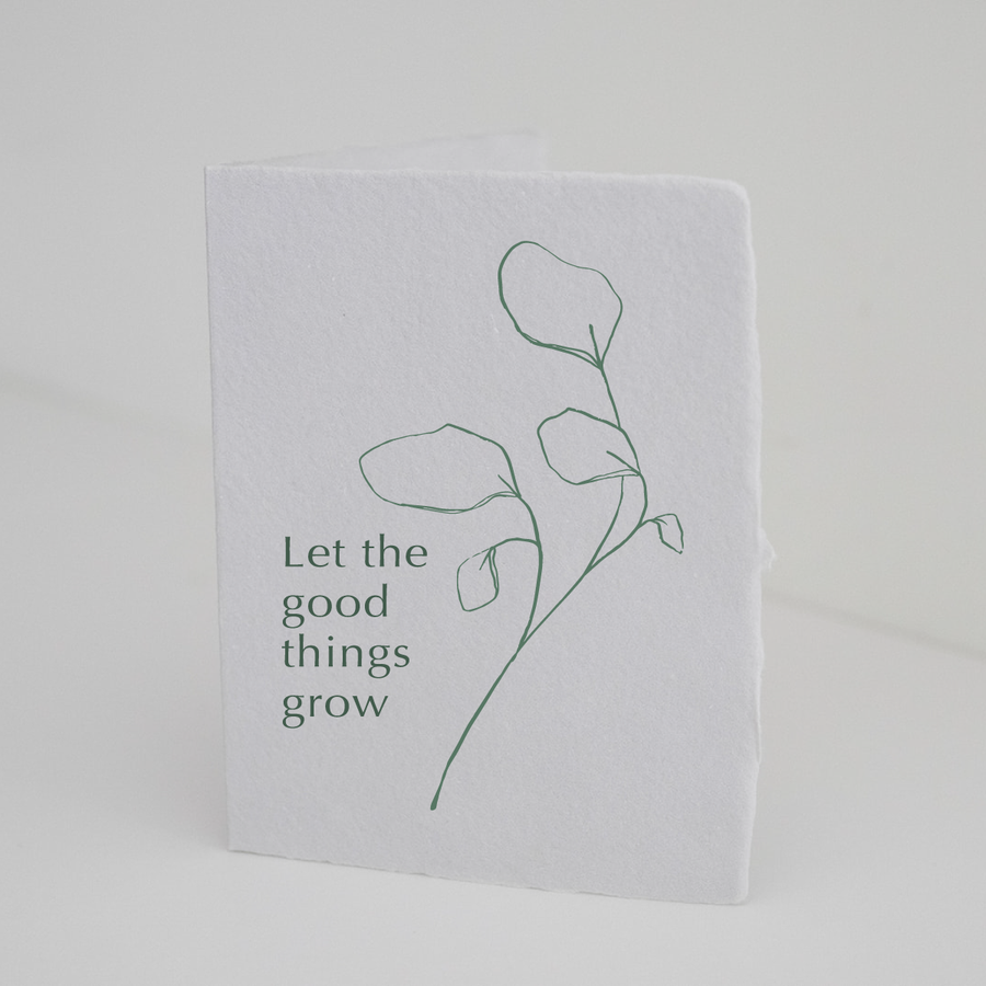 Let The Good Things Grow Plant Recycled Card