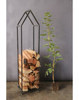 Metal House Log Holder