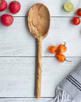 Olive Wood Carved Oval Spoon