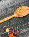 Olive Wood Carved Oval Spoon