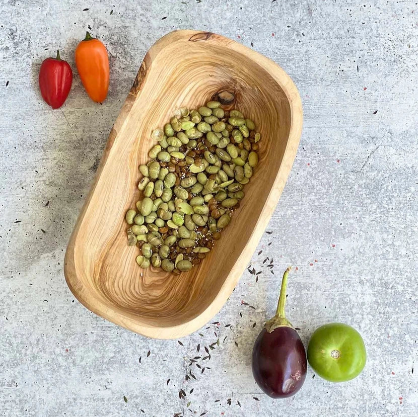 Olive Wood Rustic Salad Bowl