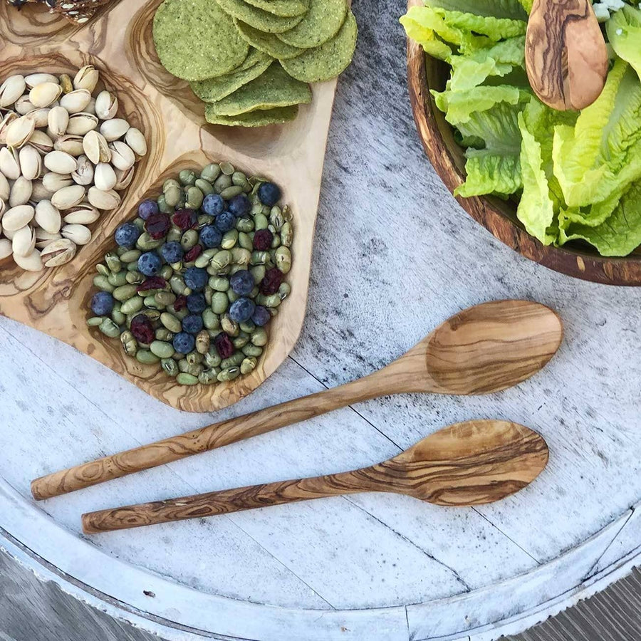 Olive Wood Spoon Round Handle