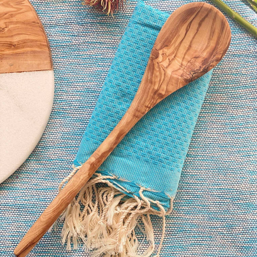 Olive Wood Spoon Round Handle