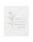 Planted in Faith Folded Greeting Card