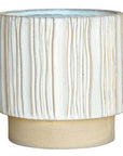 Ramos Vertical Stripe Stoneware Cachepot