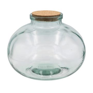 Recycled Glass Jar With Cork Lid