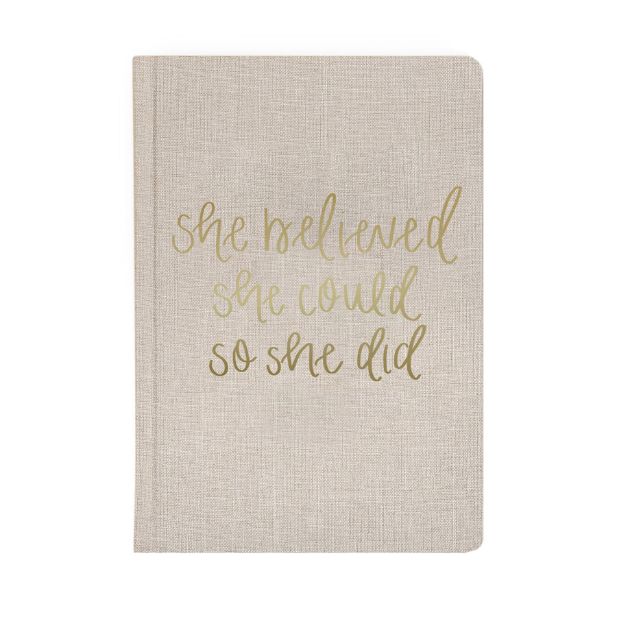 She Believed She Could Fabric Journal