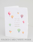 Sky Is The Limit Cheers Graduate Folded Graduation Card