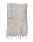 Striped Woven Linen Throw