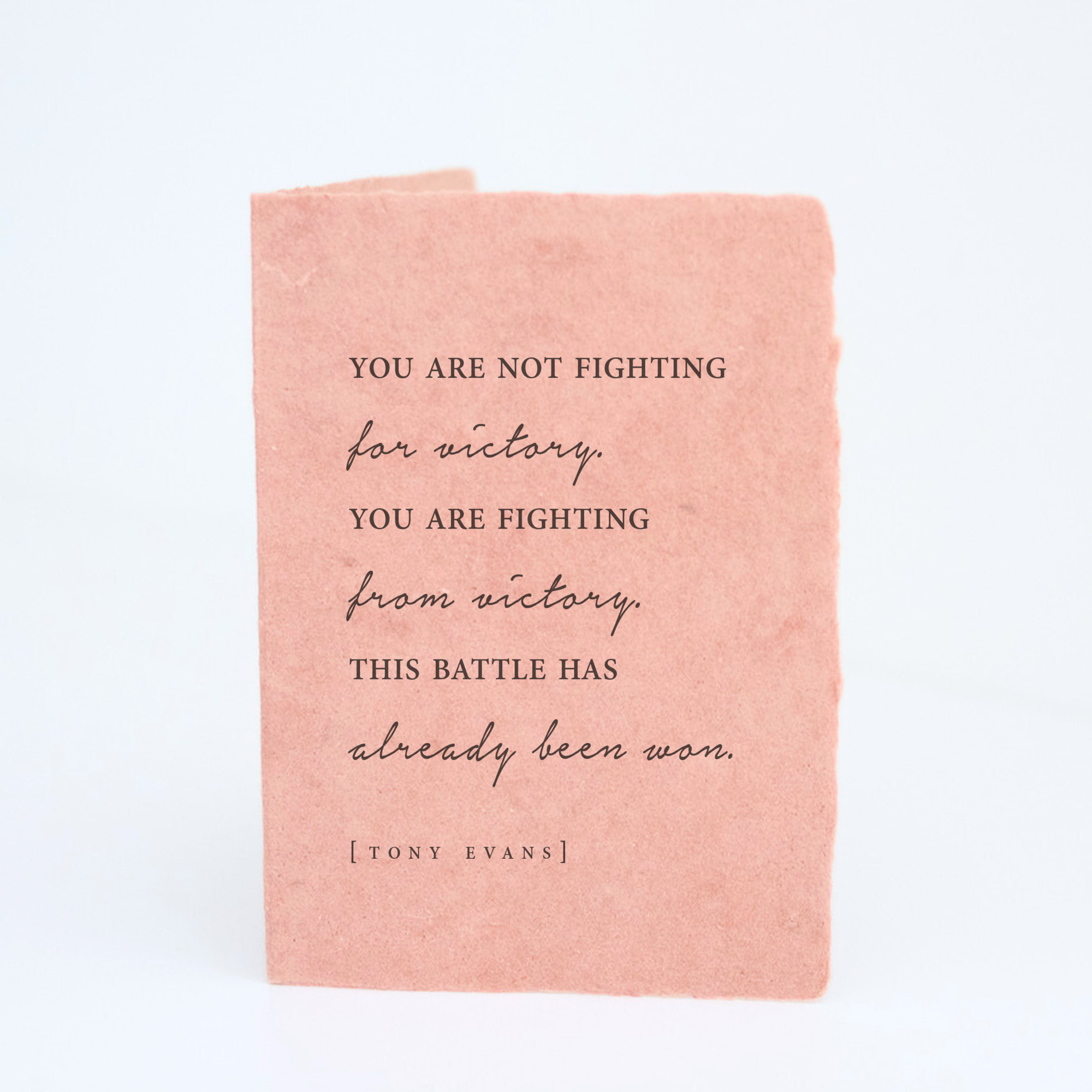 The Battle Has Already Been Won Encouragement Card