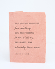 The Battle Has Already Been Won Encouragement Card