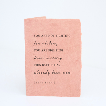 The Battle Has Already Been Won Encouragement Card