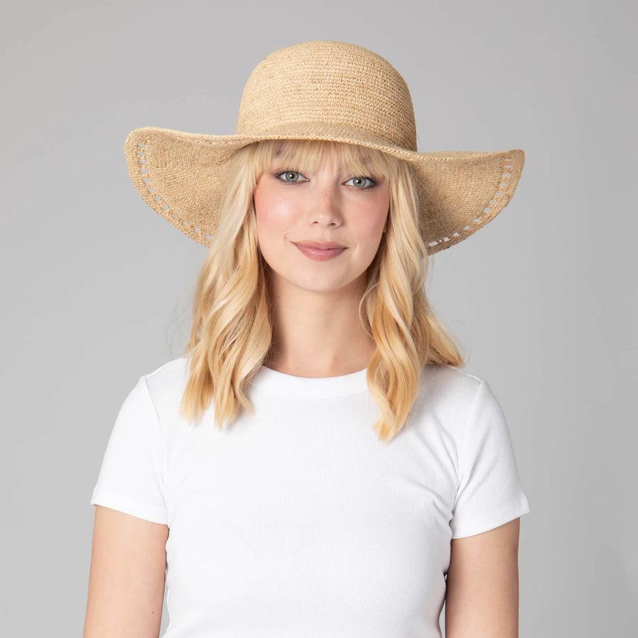 Women's Isla Raffia Round Crown Floppy