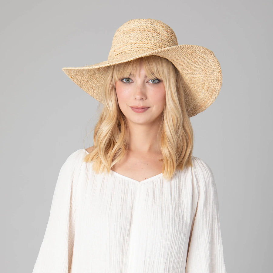 Women's Large Brim Raffia Hat