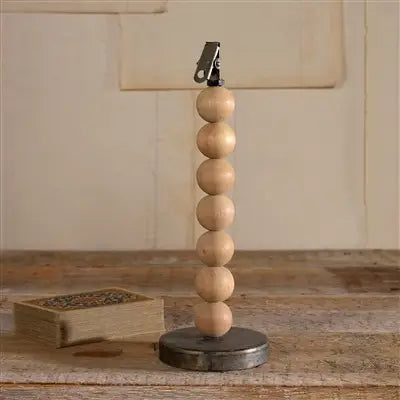 Wood Sphere Clip Stand