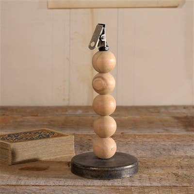 Wood Sphere Clip Stand