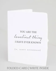 You're The Loveliest Thing Folded Anniversary Greeting Card