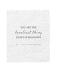 You're The Loveliest Thing Folded Anniversary Greeting Card