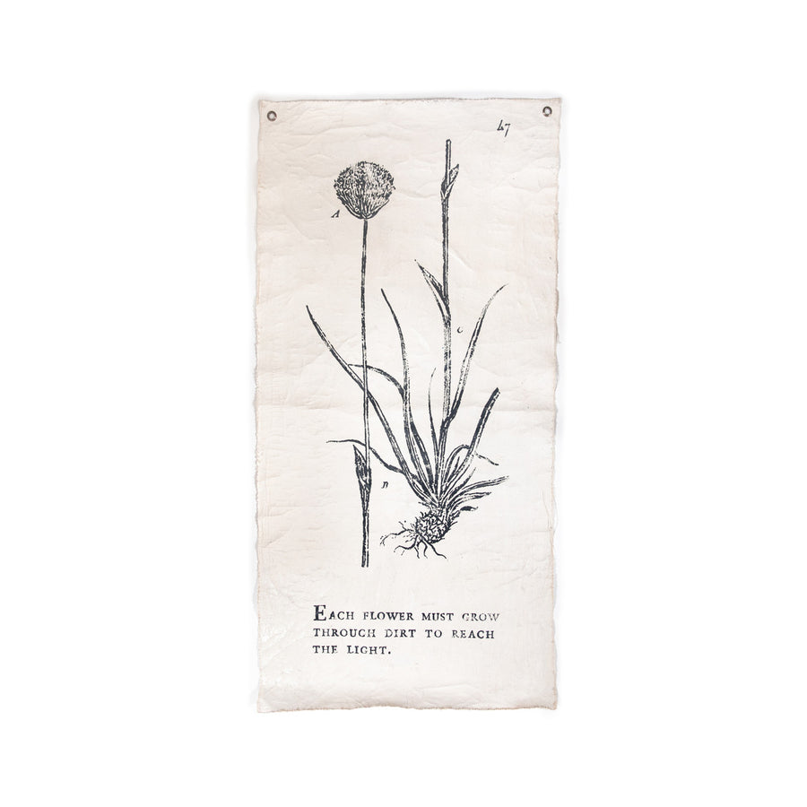 Botanical Wall Tarp - Each Flower Must Grow