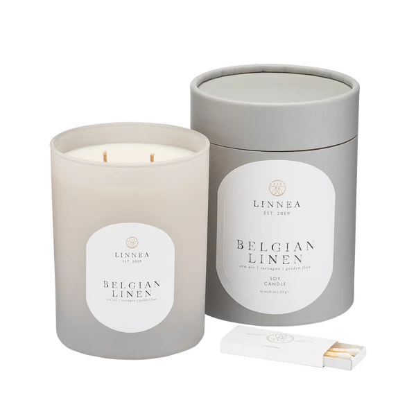 Belgian Linen 2 Wick Candle