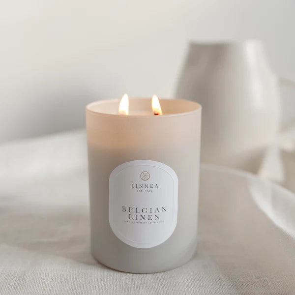 Belgian Linen 2 Wick Candle