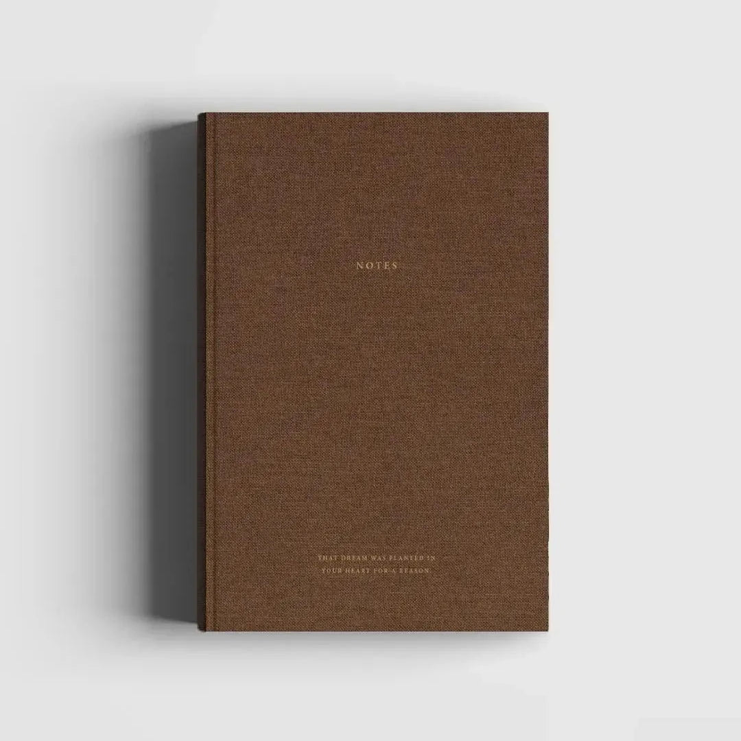 Brown Linen and Golden Notebook