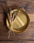 Round Gold Candle Plate 6"