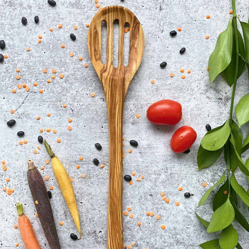 Olive Wood Slotted Spoon