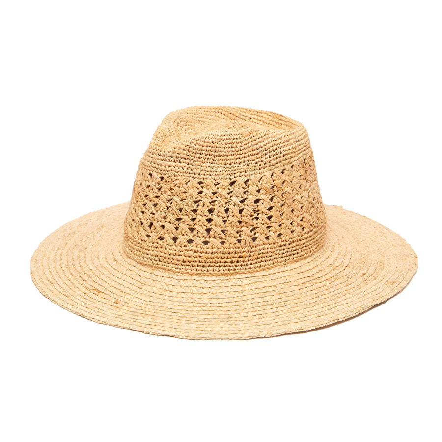 Women's Mixed Raffia Fedora - Natural