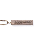 Wood Quote Keychain