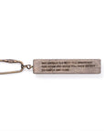 Wood Quote Keychain