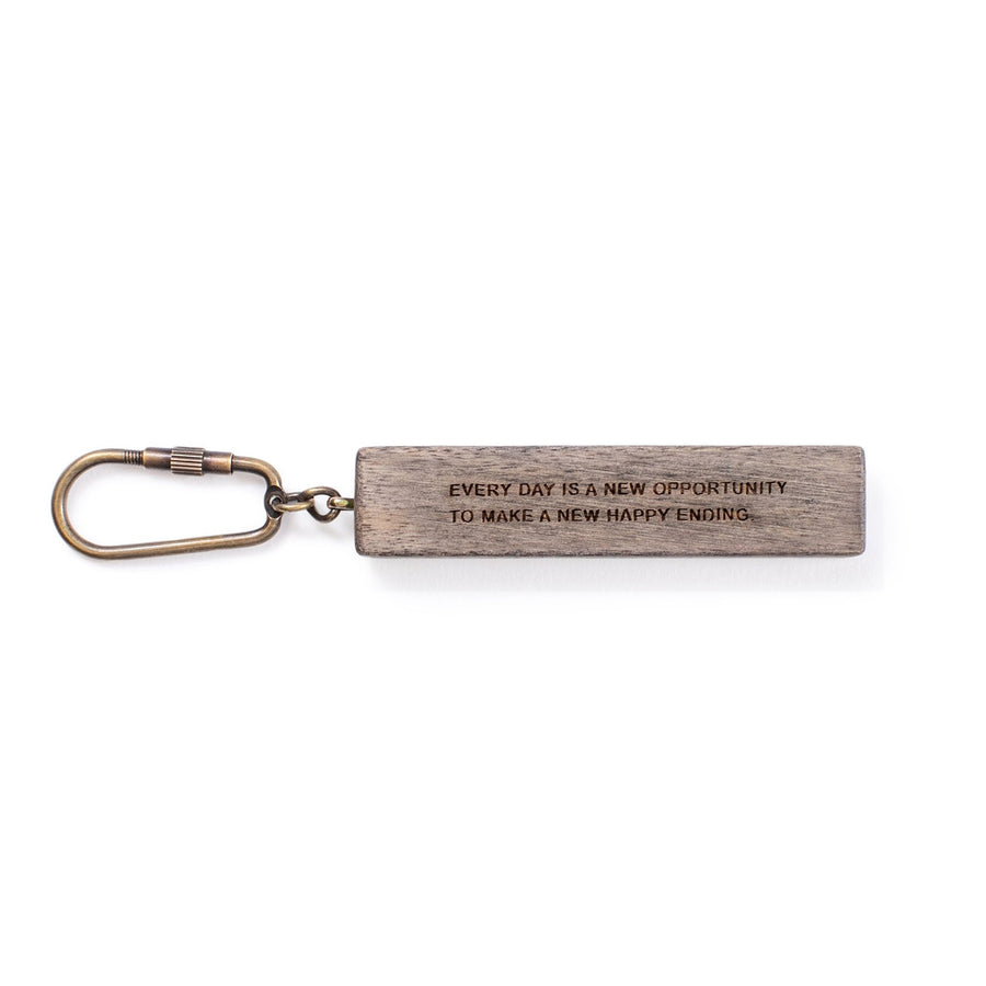 Wood Quote Keychain