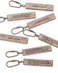 Wood Quote Keychain