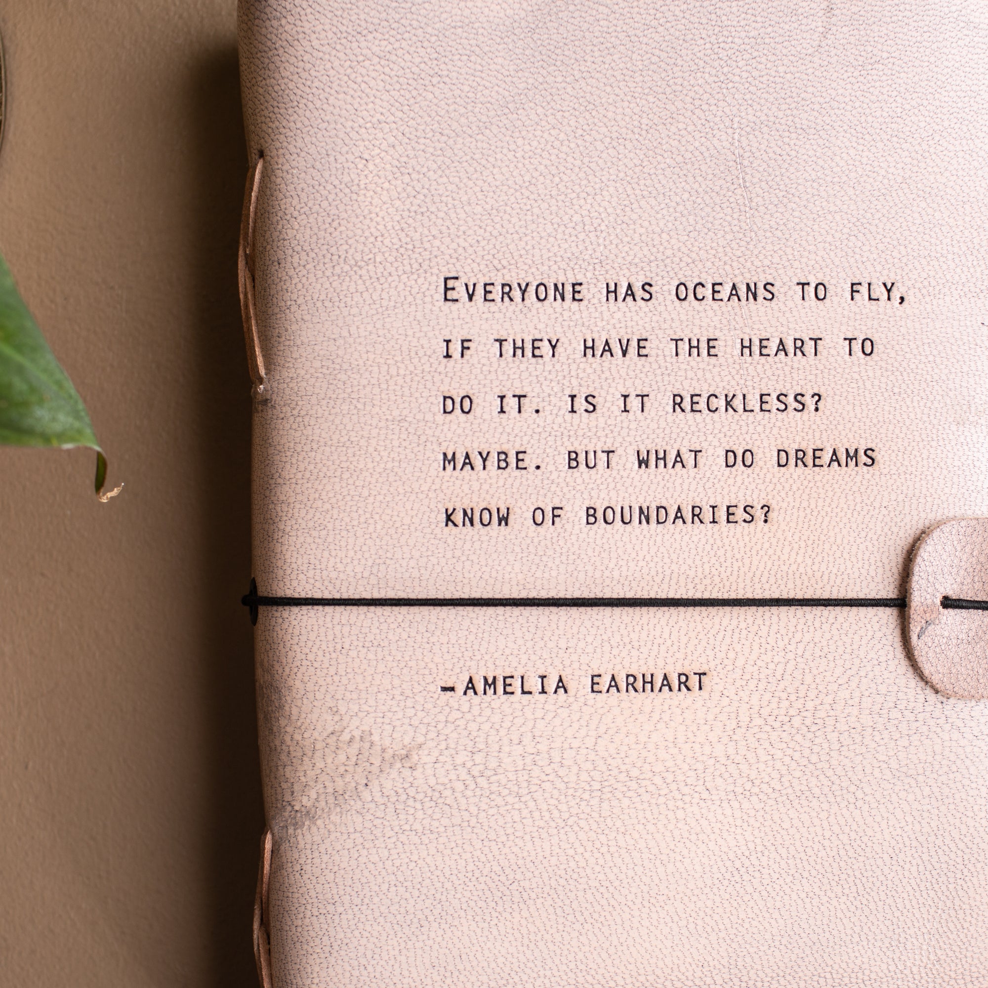 Amelia Earhart Artisan Leather Journal