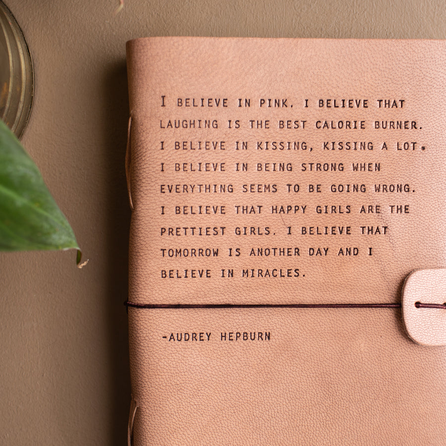 Audrey Hepburn Artisan Leather Journal